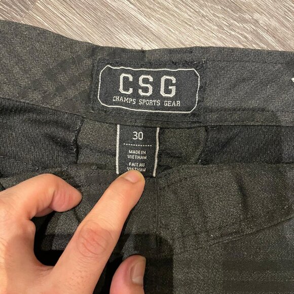 Champs Sports Gear (CSG) Cargo Plaid Shorts Size 30 Brown - Excellent Condition - Picture 3 of 3